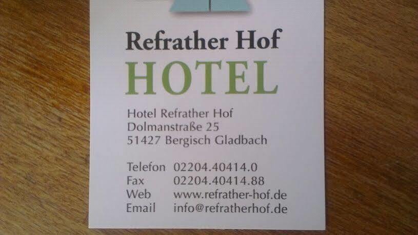 Hotel Refrather Hof Bergisch Gladbach Esterno foto